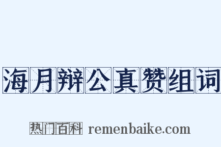 海月辩公真赞组词是什么意思的图片